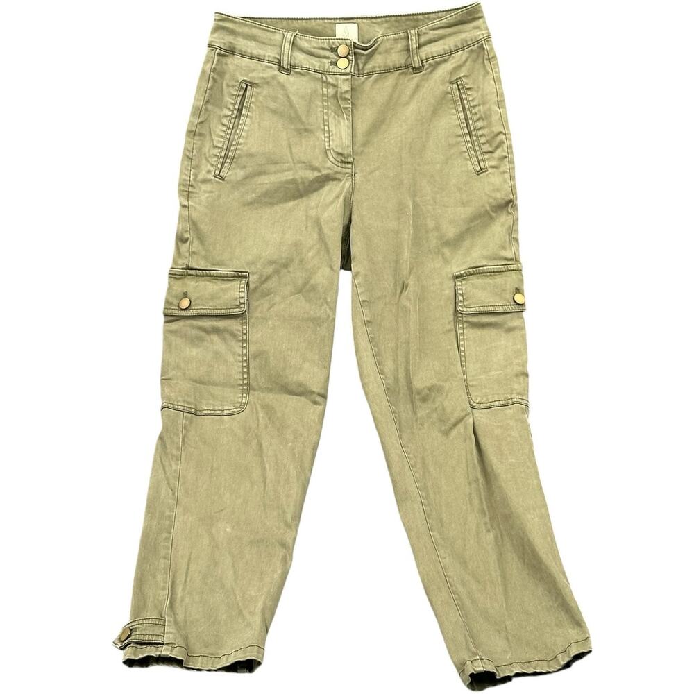 Joie Pants Womens 6 Olive Green‎ Cargo Skinny Cotton Tencel Stretch Gorpcore